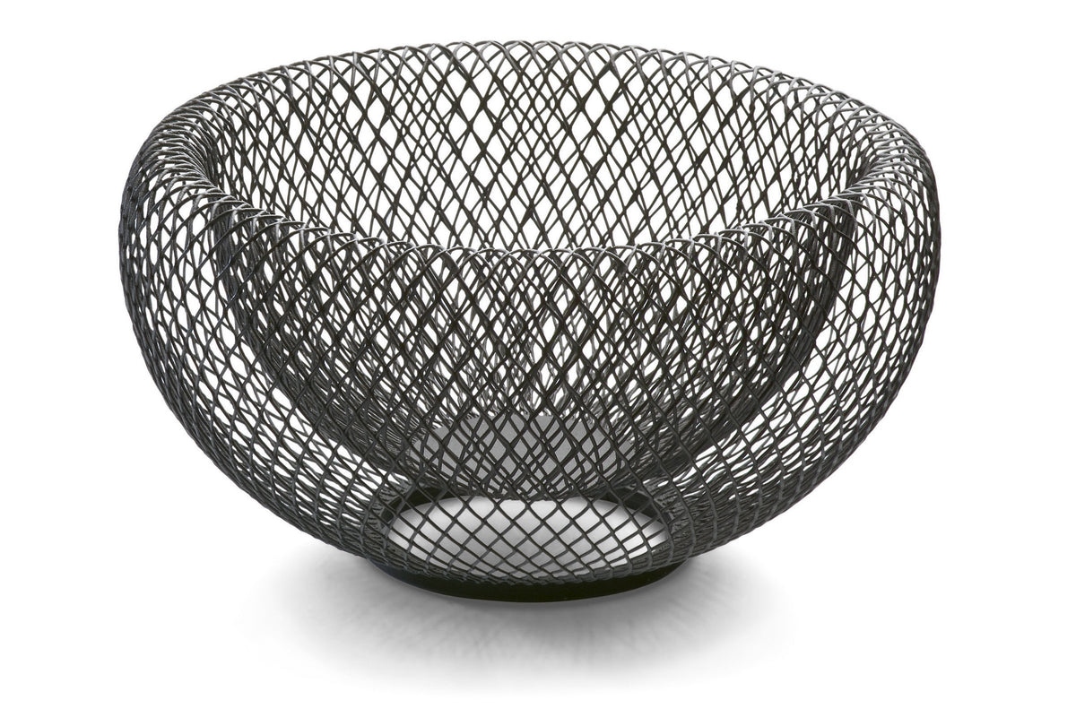 Philippi mesh bowl in black wire with a double wall