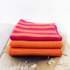 Dishcloth Variety 3pk - Mandarin Berry Stripe