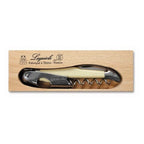 Andre Verdier Laguiole waiter's knife with a cream handle, shown in a wooden gift box
