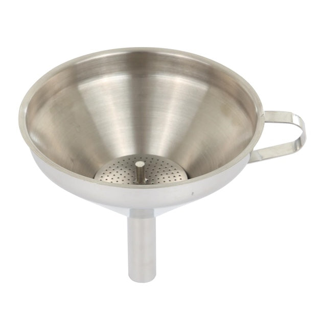 D Line stainless steel funnel with a strainer