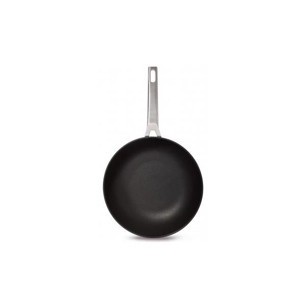 Valira Air non-stick fry pan in black with a long steel handle