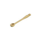 French Woodware boxwood salt spoon with a small round bowl and a turned handle