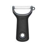 OXO Good Grips prep Y peeler with a black handle and a stainless steel blade