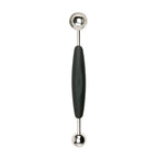 OXO Good Grips melon baller with a black handle and two steel scoop ends