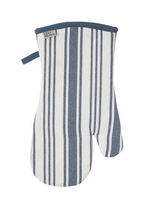 Ulster Weavers Denim Stripe gauntlet in navy and white stripe