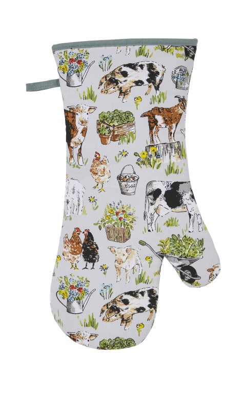 Ulster Weavers Portman Farm gauntlet with an illustrated farm animal print