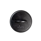 Lodge burger and grill press, 20cm, in black cast iron with a loop handle