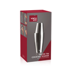 Vacu Vin Tin on Tin cocktail shaker in stainless steel, shown in its retail box