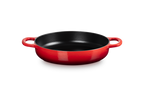 Le Creuset Signature cast iron everyday pan in black with two side handles