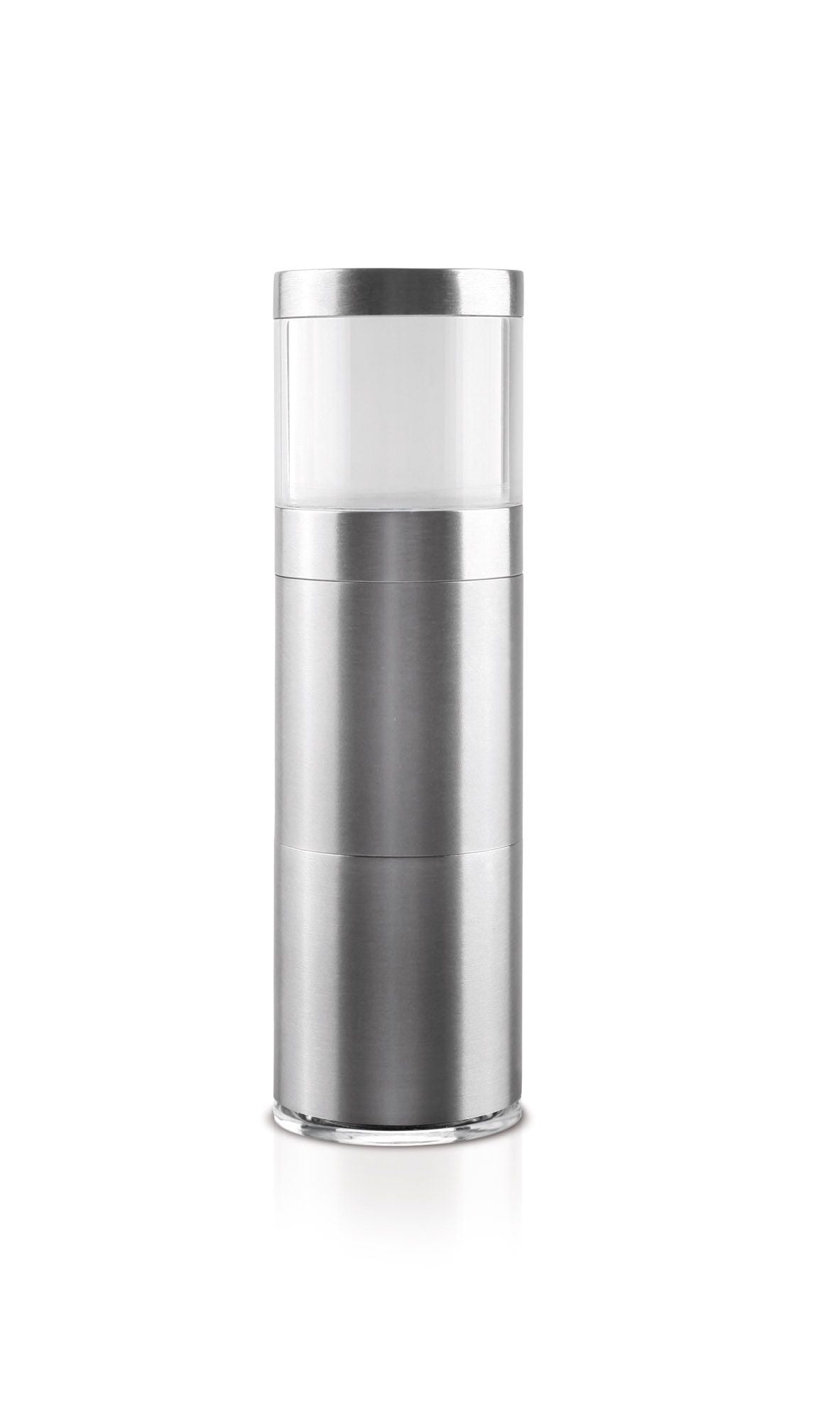 AdHoc Muskatino nutmeg mill in stainless steel with a clear chamber