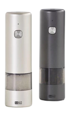 AdHoc i.Mill electric salt and pepper mill set in silver and black