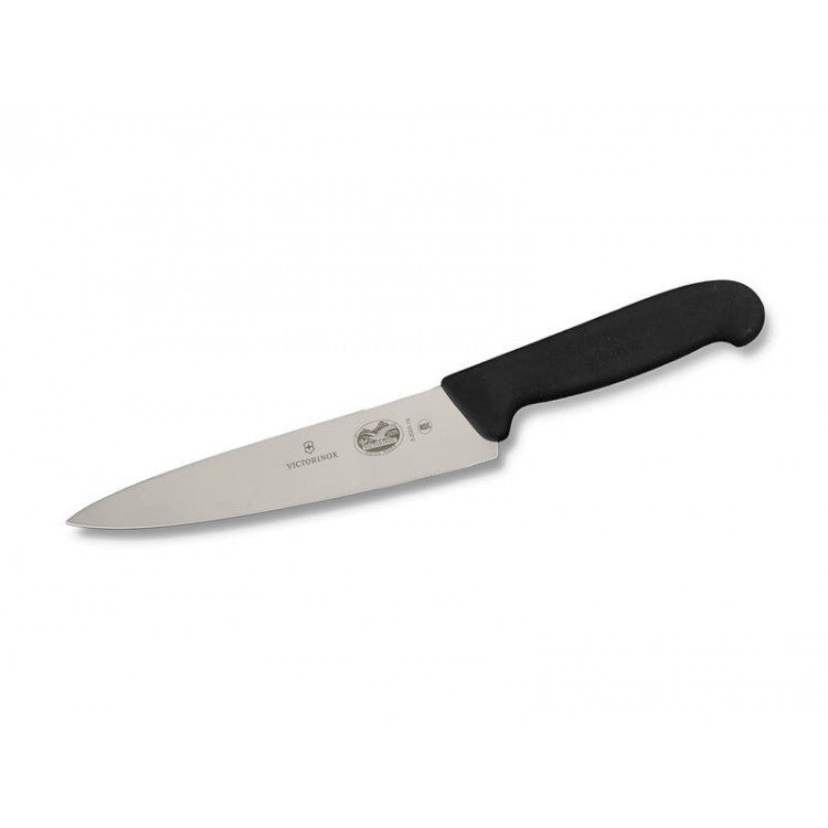 Victorinox carving knife, 19cm, with a stainless steel blade and a black handle
