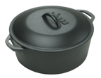 Lodge Dutch oven with a loop handle lid, 4.7L, in black cast iron