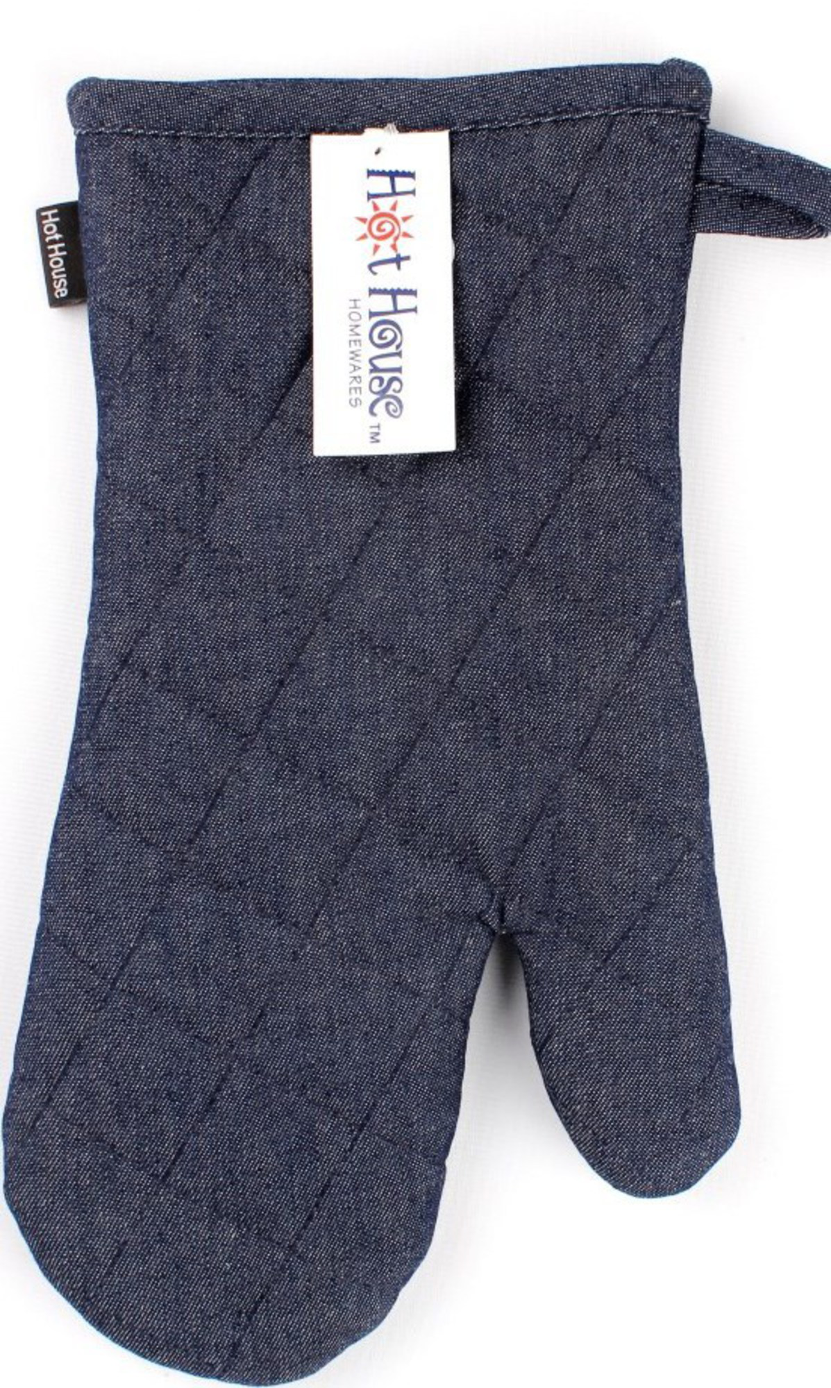 HotHouse denim gauntlet oven glove in navy