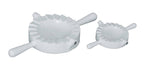 Avanti dumpling maker set, two fluted press moulds with white handles