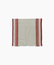 French Country Red Selvedge Stripe linen table runner