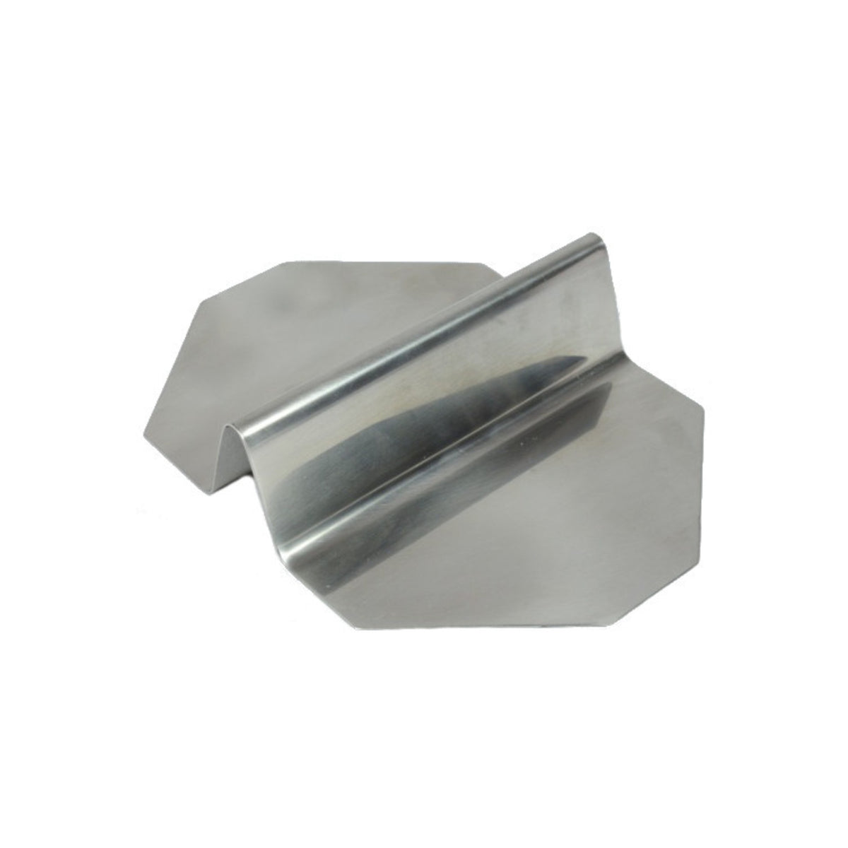 DISSCO stainless steel sandwich cutter guide, a folded hexagonal tool