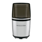Cuisinart nut and spice grinder in black with a stainless steel base