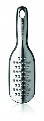 Microplane Elite extra coarse grater in black with a stainless steel grating surface