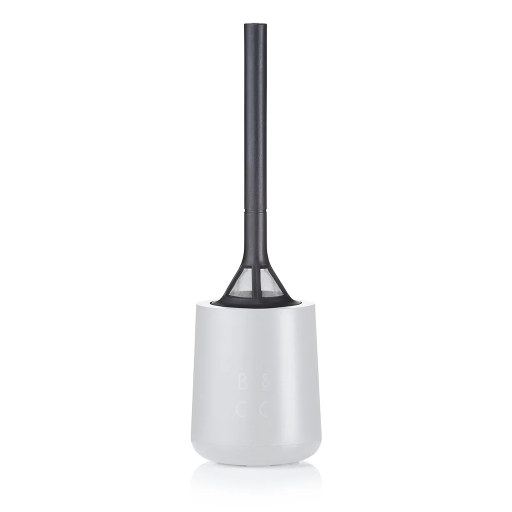 Barista & Co Brew It stick milk frother in white and black