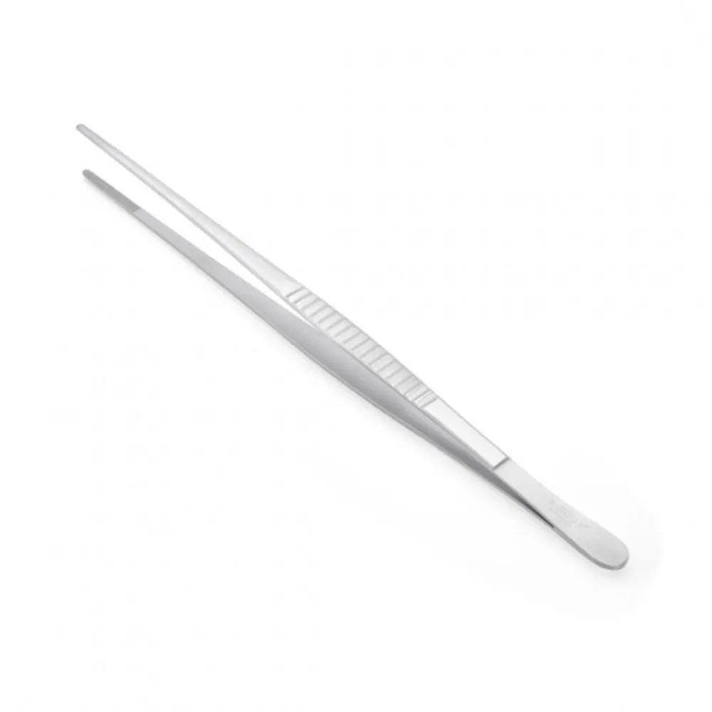 De Buyer straight plating tweezers in stainless steel