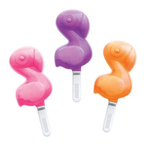 Zoku Flamingo ice pop moulds in pink, purple and orange