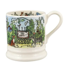 Emma Bridgewater half pint mug with an In The Garden design of a fox, rabbits and Rabbits Keep Out sign