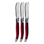 Andre Verdier Laguiole individual spreader with a red handle
