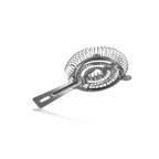 Vacu Vin cocktail strainer in stainless steel with a coiled spring and a short handle