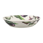 Emma Bridgewater pasta bowl with a Vegetable Garden design of aubergines and flowers