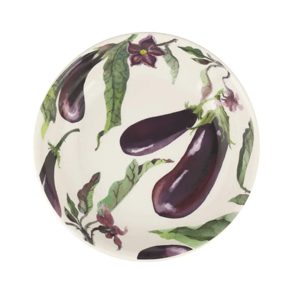 Emma Bridgewater Pasta Bowl - Vegetable Garden Aubergine & Flowers