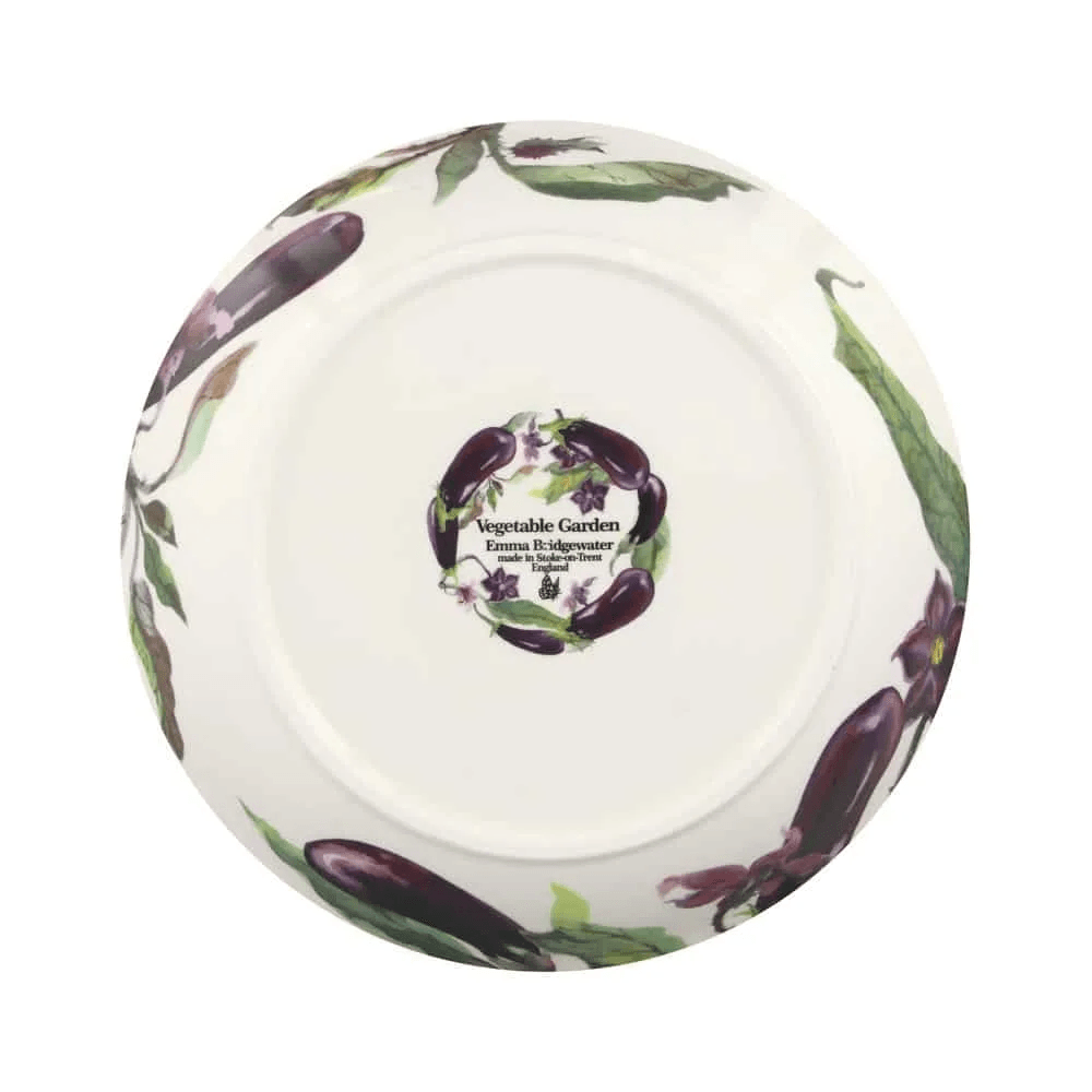 Emma Bridgewater Pasta Bowl - Vegetable Garden Aubergine & Flowers