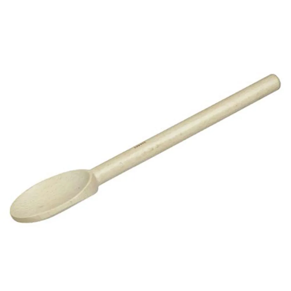 French Woodware heavy wooden spoon in pale beechwood
