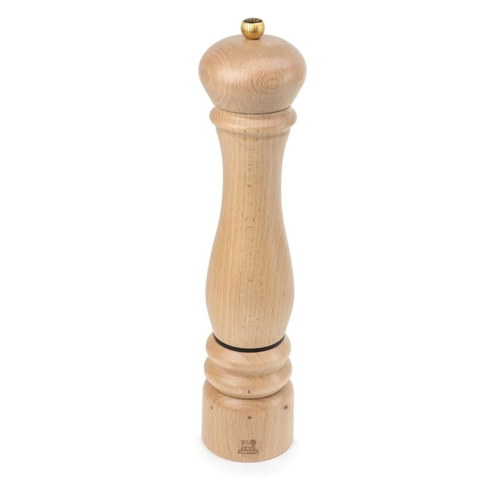 Peugeot Paris wooden salt mill in natural beech wood, 34cm