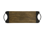 Maytime rectangular board in dark mango wood with black metal handles