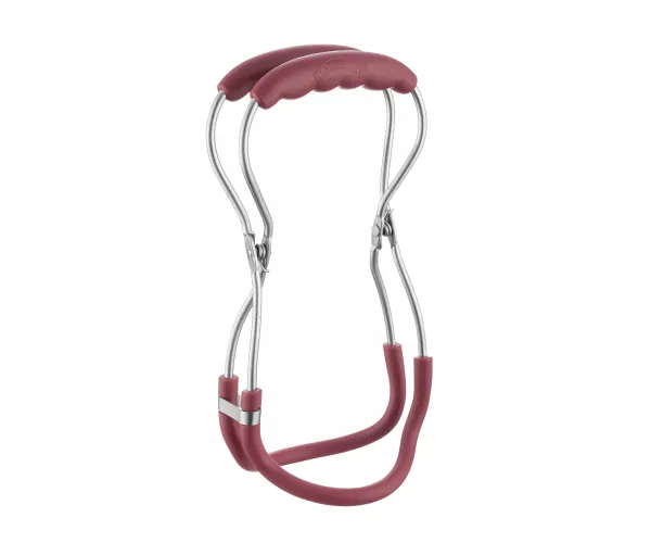 Kilner jar tongs in stainless steel with maroon silicone grips
