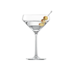 Schott Zwiesel Pure martini glass with olives on a pick