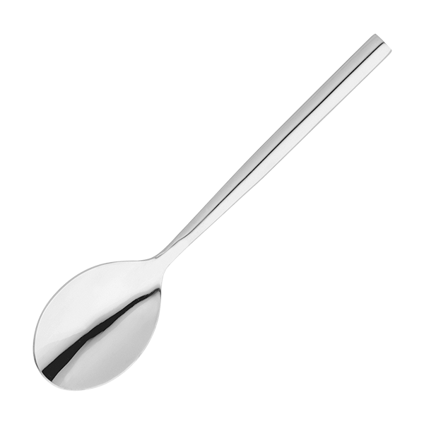 Stellar long dessert spoons, a set of stainless steel spoons with slim handles