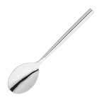 Stellar long dessert spoons, a set of stainless steel spoons with slim handles