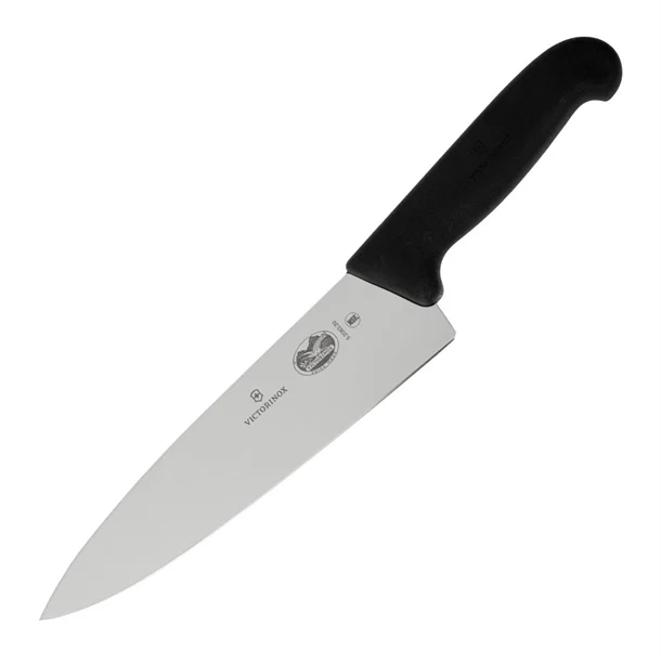 Victorinox broad chef's knife in black, 20cm, with a wide blade and a black handle