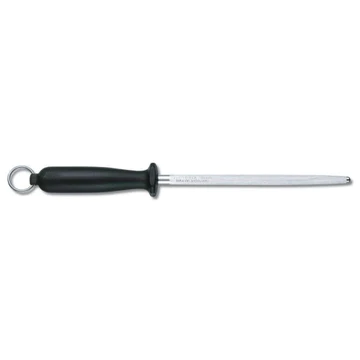 Victorinox domestic sharpening steel, 20cm, with a round rod and a black handle