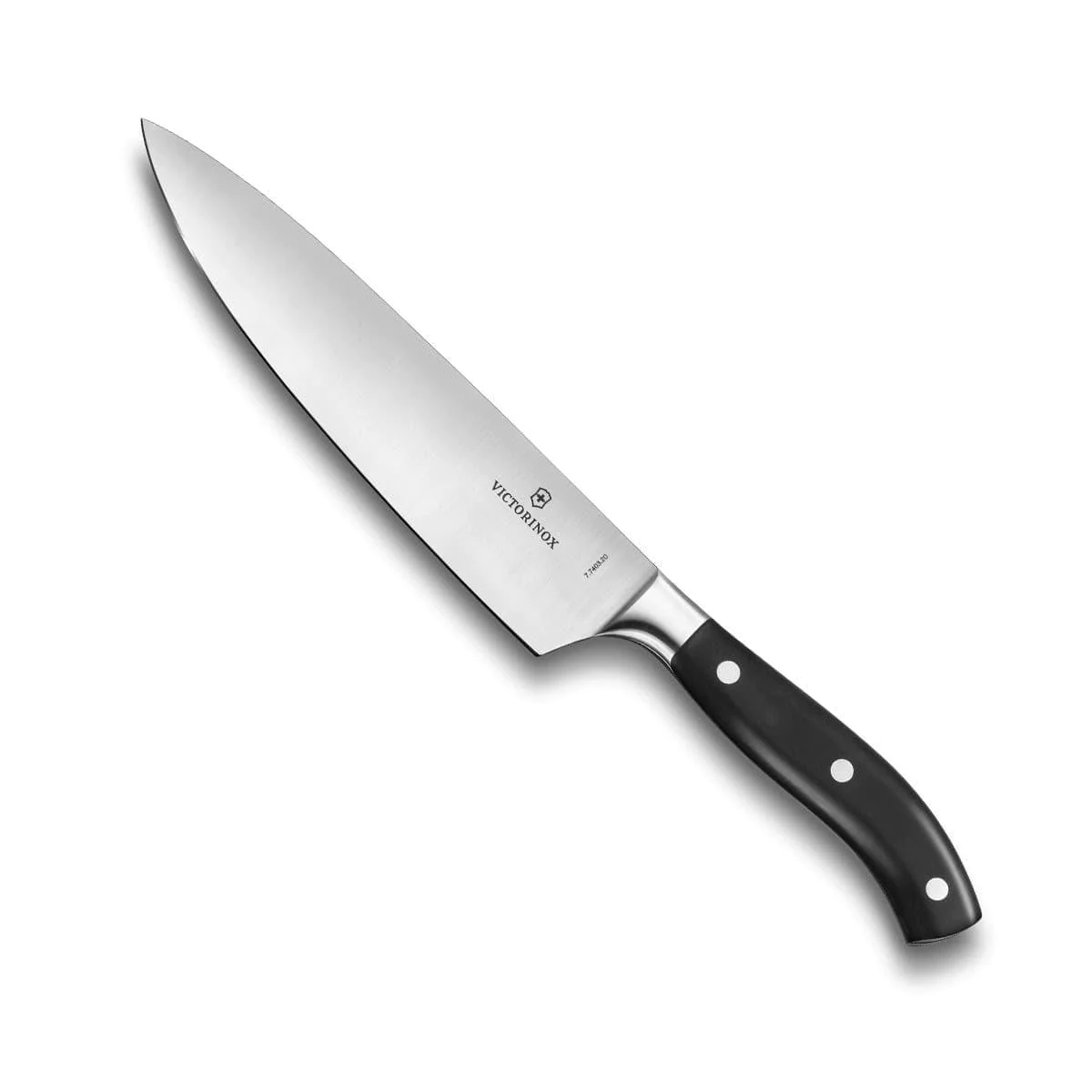 Victorinox Forged chef's knife, 20cm, with a wide stainless steel blade and a black riveted handle