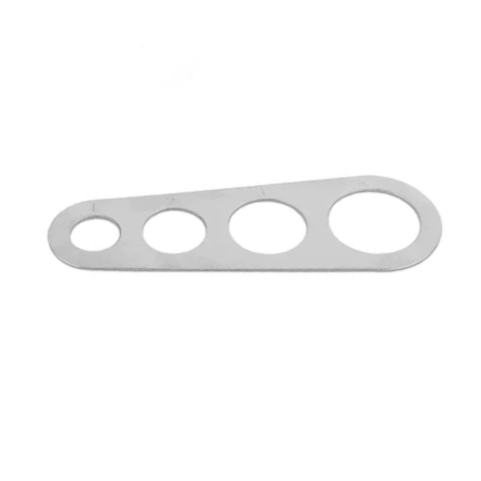 DISSCO stainless steel spaghetti measure with four graduated holes