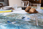 Telene Aironi (Herons) Linen Tablecloth