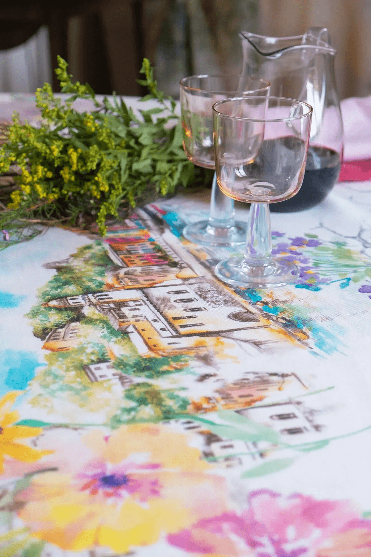 Telene Borghi (Village) Linen Tablecloth