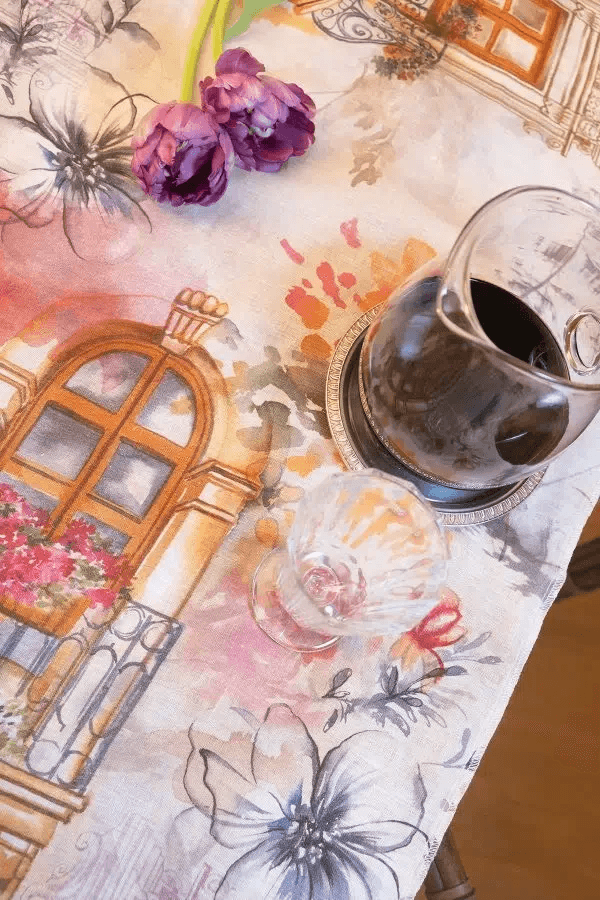 Telene Finestre (Windows) Linen Tablecloth