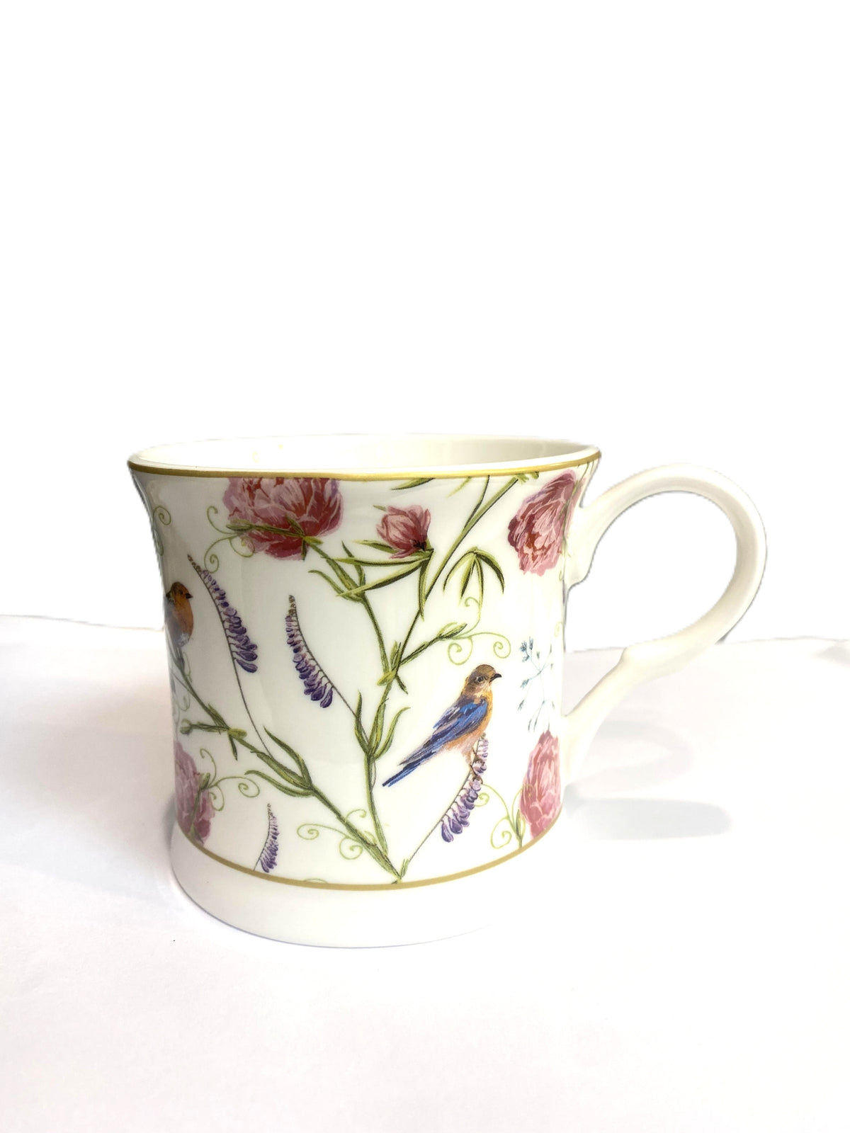Heritage Palace Hadleigh Hall mug with a pink and blue floral pattern
