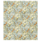 Nawrap dishcloth with a William Morris style golden lily pattern in blue, gold and orange