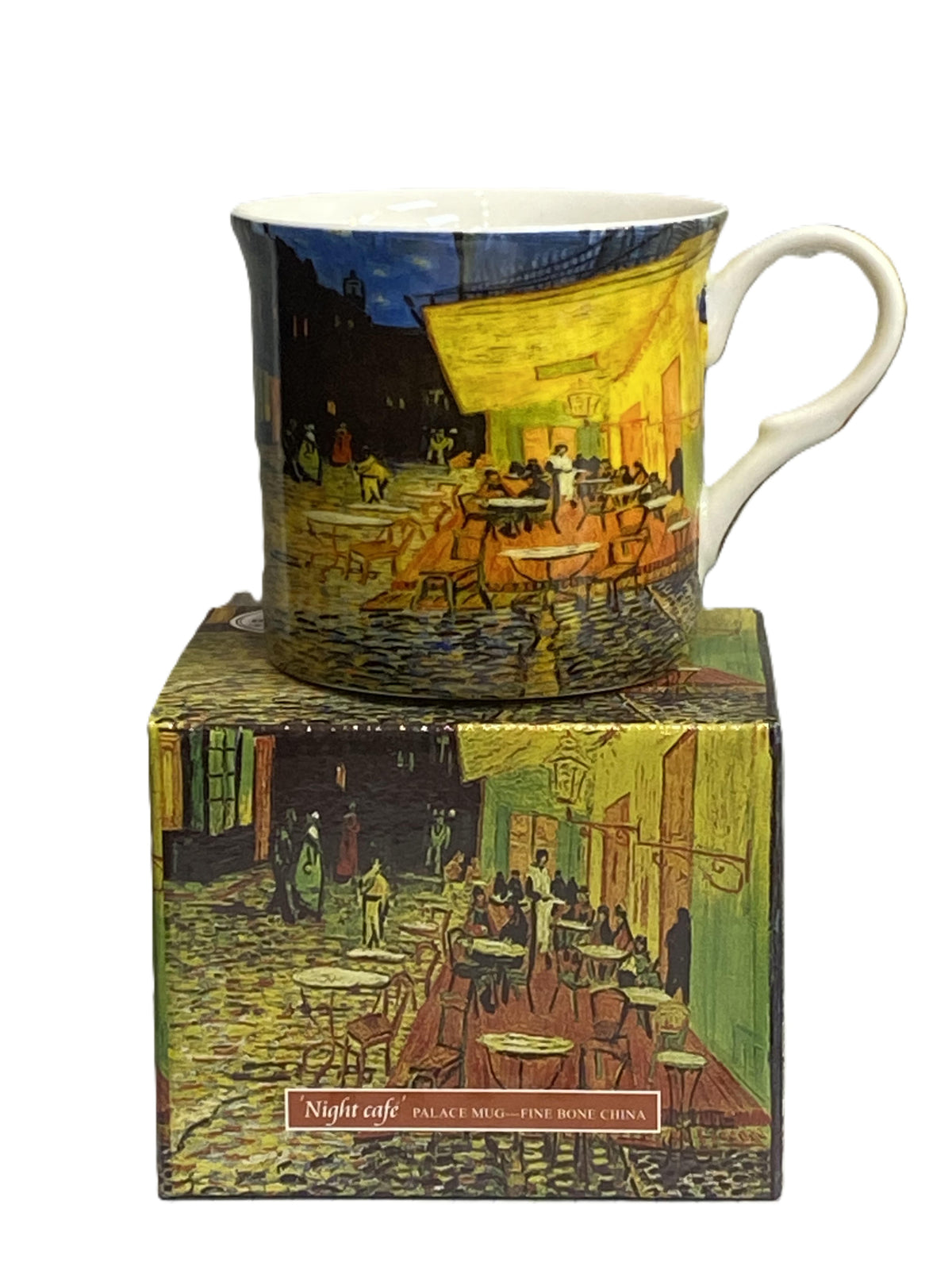 Heritage Palace Night Cafe mugs with a Van Gogh cafe terrace design