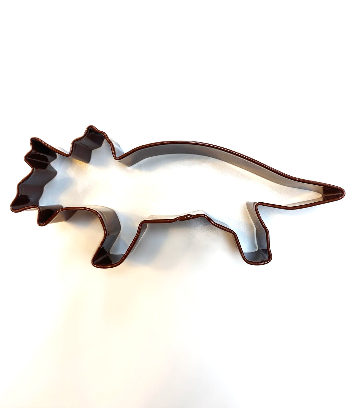 R&M triceratops cookie cutter, 12.25cm, in copper-tone steel